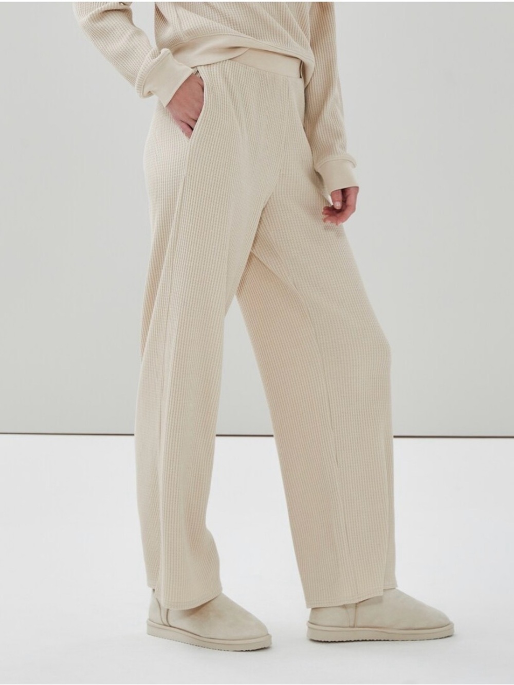 Wide-Leg Knit Lounge Pants